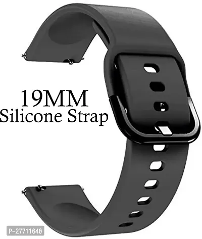 Sacriti Strap Compatible with AmazfitGTS2MiniBipProLiteGTS22eBipSGalaxy Active2 19 mm Silicone Watch Strap Blackpack of 1-thumb0