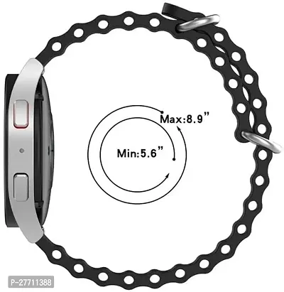 Sacriti Buckle Silicone Belt 22mm compatible with Noise Noisefit Active Sports Band 22 mm Silicone Watch Strap LIGHT BLACK