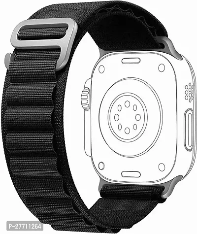 Sacriti Alpine Loop Strap for Watch Series 12345678Ultra Compatible 44 mm Synthetic Watch Strap Black