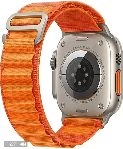 Sacriti Alpine Loop Watch Strap For 49 45 44 42 mm Also For Series 8 7 6 5 4 3 2 1 SE 22 mm Fabric Watch Strap Orange
