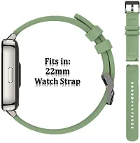 Sacriti CDSC12S1 Buckle Silicone Belt 22mm compatible with Noise Noisefit Active 22 mm Silicone Watch Strap Green-thumb1