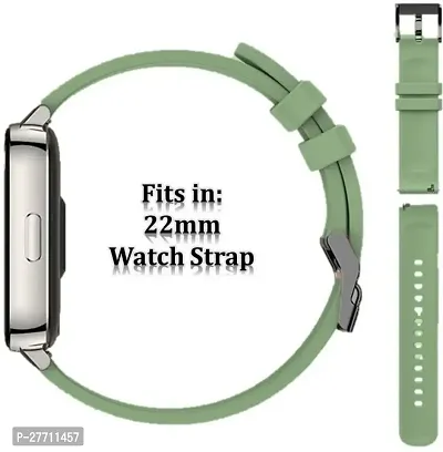 Sacriti CDSC12S1 Buckle Silicone Belt 22mm compatible with Noise Noisefit Active 22 mm Silicone Watch Strap Green-thumb2