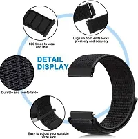 Sacriti Nylon Watch Strap For All Smart Watch 22 mm Silicone Watch Strap Blackpack of 1-thumb2