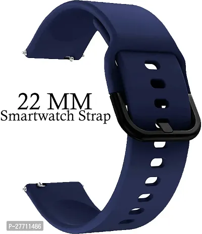 Sacriti Strap Compatible with AmazfitGTS2MiniBipProLiteGTS22eBipSGalaxy Active2 22 mm Silicone Watch Strap Navy Blue