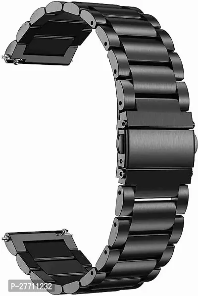 Sacriti Luxury Stainless Steel Chain Strap Black 22mm for Galaxy Watch Strap 22 mm Stainless Steel Watch Strap Black-thumb0