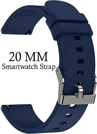 Sacriti Strap Compatible with Amazfit GTS2 MiniBipBipUProLiteBipS Active2 20 mm Silicone Watch Strap Navy Bluepack of 2-thumb1