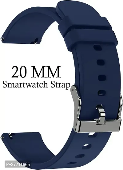 Sacriti Strap Compatible with Amazfit GTS2 MiniBipBipUProLiteBipS Active2 20 mm Silicone Watch Strap Navy Bluepack of 2-thumb2