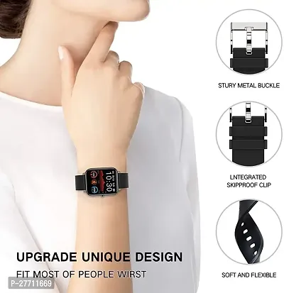 Sacriti Strap Compatible with Amazfit GTS2 MiniBipBipUProLiteBipSGalaxy Watches 22 mm Silicone Watch Strap Blackpack of 2-thumb4