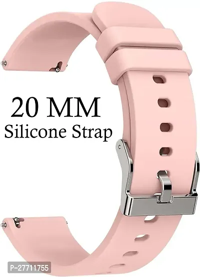 Sacriti Strap Compatible with Amazfit GTS2 MiniBipBipUProLiteBipSGalaxy Active2 20 mm Silicone Watch Strap Pinkpack of 1-thumb0