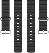 Sacriti P26BIN09 Compatible with AmazfitMiniBipUProLiteSGTS22eGalaxyActive2 20 mm Silicone Watch Strap Black-thumb2