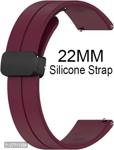 Sacriti P39BIM02 Compatible with AmazfitMiniBipUProLiteSGTS22eGalaxyActive2 22 mm Silicone Watch Strap Maroon-thumb0