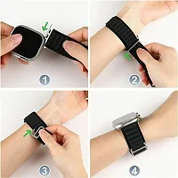 Sacriti Alpine Loop Straps Compatible with Watch 49mm 45mm 44mm 42mm Only Straps 49 mm Fabric Watch Strap Black-thumb4