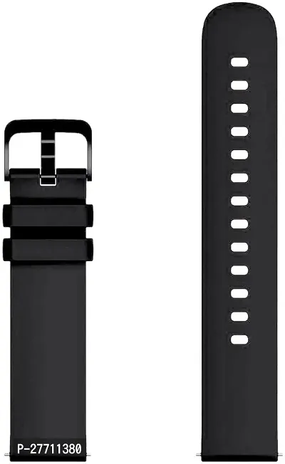 Sacriti Classic Silicone Watch Belt for 22MM Watches CHECK MODEL LIST Smart Watch Belt 22 mm Silicone Watch Strap Black-thumb3