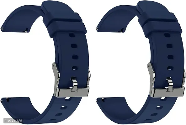 Sacriti Strap Compatible with Amazfit GTS2 MiniBipBipUProLiteBipS Active2 20 mm Silicone Watch Strap Navy Bluepack of 2-thumb0