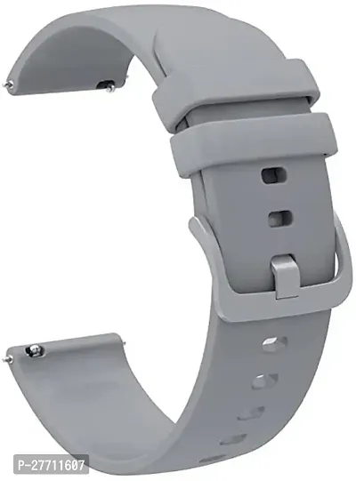 Sacriti Soft 22mm Smart Watch Strap Of Quick Release Watch Strap with Fiber Buckle 22 mm Silicone Watch Strap Greypack of 1-thumb0