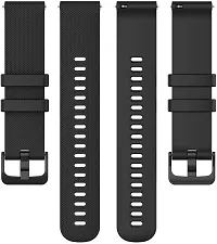 Sacriti P24BIN09 Strap Compatible with AmazfitGTS2 BipBipUProLiteBipSGalaxyActive2 20 mm Silicone Watch Strap Blackpack of 1-thumb1