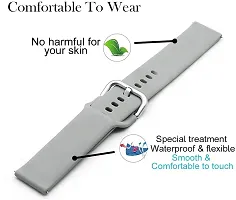 Sacriti 19MM Silicone Strap for NOISE COLORFIT PRO 2 BOAT STORM Sports Band 19 mm Silicone Watch Strap Grey-thumb2