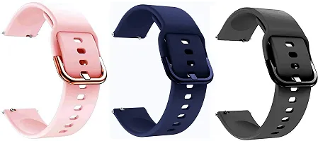 Sacriti Strap Compatible with AmazfitGTS2MiniBipProLiteGTS22eBipSGalaxy Active2 22 mm Silicone Watch Strap Pinkpack of 3-thumb4