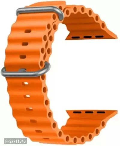 Sacriti Loop Band with Watch Band Ultra 49mm 45mm 44mm 42mm Adjustable Loop Black 44 mm Silicone Watch Strap Orange-thumb0