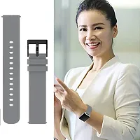 Sacriti Silicone Belt 22mm compatible with Noise Noisefit Active Smartwatch Sports Band 22 mm Silicone Watch Strap Greypack of 1-thumb2