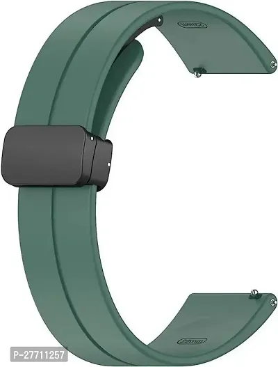 Sacriti Smart Watch Strap with Metal Magnetic Lock Claspsuitable for all 22mm watches 22 mm Silicone Watch Strap Green-thumb0