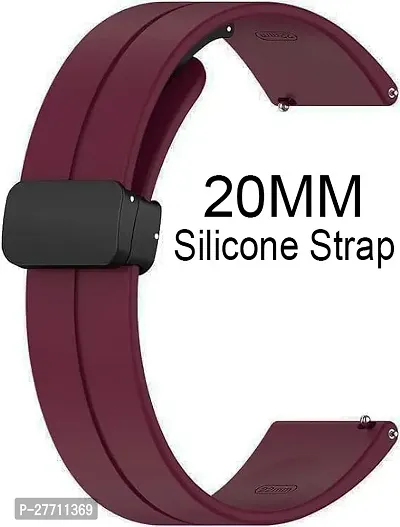 Sacriti P39BIM02 Compatible with AmazfitMiniBipUProLiteSGTS22eGalaxyActive2 20 mm Silicone Watch Strap Maroon