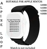 Sacriti Alpine Loop Straps Compatible with Watch 49mm 45mm 44mm 42mm Only Straps 49 mm Fabric Watch Strap Black-thumb3