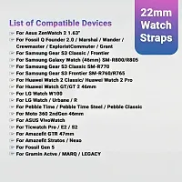 Sacriti 22mm Soft Strap compatible Watch List In Photo  Description Smart WatchBlue 22 mm Silicone Watch Strap Blue-thumb1