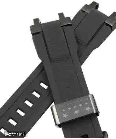 Sacriti Smart Watch Strap Sillicon For Ambrane Wise Eon Smart Watch Strap Black 22 mm Silicone Watch Strap Blackpack of 1-thumb3