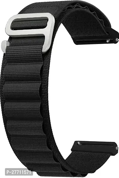 Sacriti Alpine Loop Band 20 mm Fabric Watch Strap Blackpack of 1-thumb0