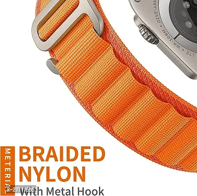 Sacriti Orange Alpine Loop Strap for Watch Series 12345678Ultra Compatible with 44 mm Synthetic Watch Strap Orangepack of 1-thumb3