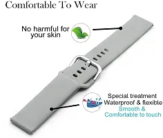 Sacriti 19MM Silicone Strap for NOISE COLORFIT PRO 2 BOAT STORM Sports Band 19 mm Silicone Watch Strap Light Greypack of 1-thumb1