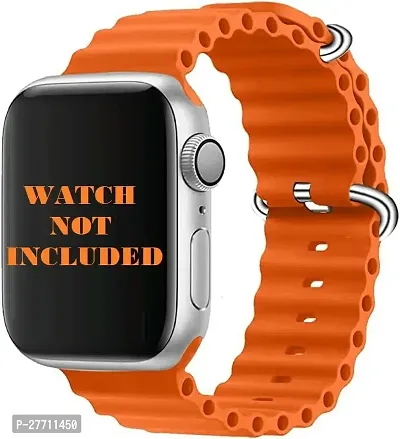 Sacriti Ocean Band Belt Strap for I Watch Ultra 49 MM 45 mm 44 mm 42 mm 49 mm Silicone Watch Strap Orange-thumb0