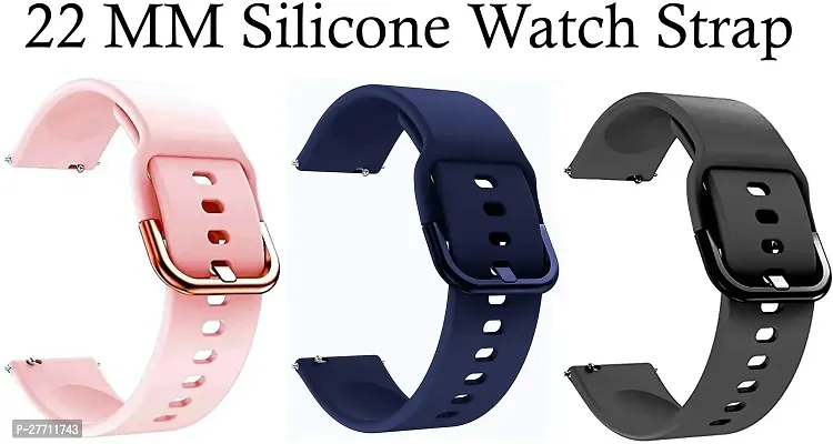 Sacriti Strap Compatible with AmazfitGTS2MiniBipProLiteGTS22eBipSGalaxy Active2 22 mm Silicone Watch Strap Pinkpack of 3
