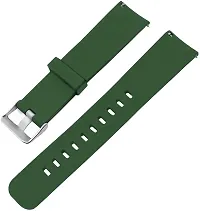 Sacriti Soft Silicone Strap Compatible with Ambrane Wise Glaze 22 mm Silicone Watch Strap Green-thumb1