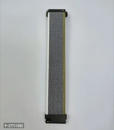 Sacriti Trail Watch Strap For 22 mm Fabric Watch Strap Grey Yellow Whitepack of 1-thumb0