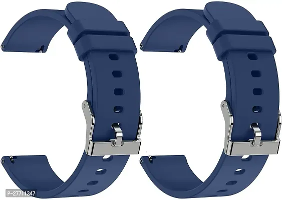 Sacriti Strap Compatible with Amazfit GTS2 MiniBipBipUProLiteBipSGalaxy Active 22 mm Silicone Watch Strap Blue pack of 2-thumb0