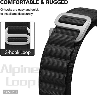 Sacriti Alpine Loop Straps Compatible with Watch 49mm 45mm 44mm 42mm Only Straps 49 mm Fabric Watch Strap Black-thumb2