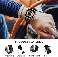 Sacriti Alpine Loop Straps Compatible with Watch 49mm 45mm 44mm 42mm Only Straps 49 mm Fabric Watch Strap Black-thumb2