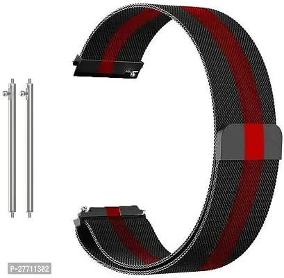 Sacriti 22 mm chain watch strap blackred metal 22 mm Metal Watch Strap Black red