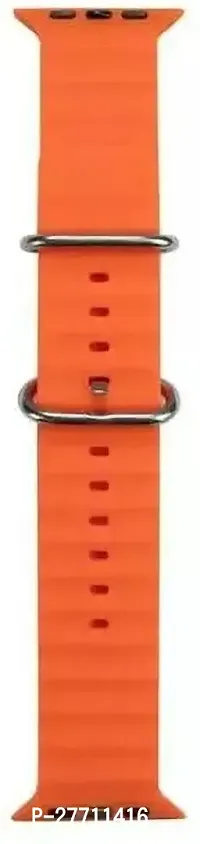 Sacriti Ocean Strap Compatible with I Watch Ultra Bands 49mm 45mm 44mm 42mm Sport Loop 42 mm Silicone Watch Strap Orange