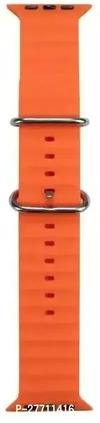 Sacriti Ocean Strap Compatible with I Watch Ultra Bands 49mm 45mm 44mm 42mm Sport Loop 42 mm Silicone Watch Strap Orange-thumb0