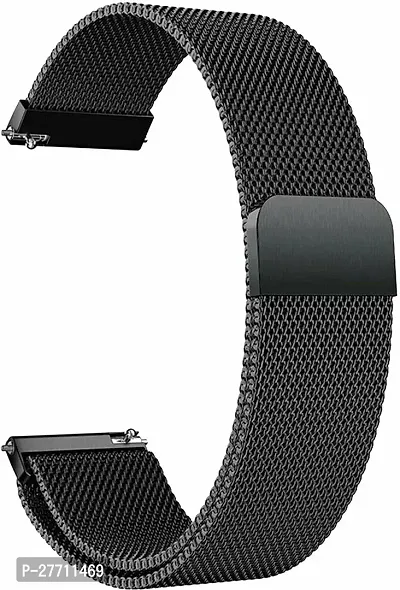 Sacriti Magnetic Chain Compatible for AmazfitGTS2MiniBipBipUProLiteGalaxy Active2. 22 mm Metal Watch Strap Black-thumb0