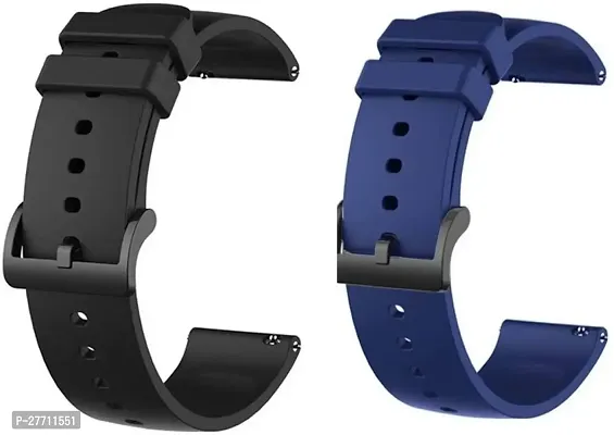 Sacriti Smart watch band strap belt 22mm for ladiesMens smartwatchBlack  Blue  22 mm Silicone Watch Strap Mullti Colorpack of 2