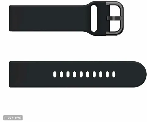 Sacriti Soft Silicone Strap Compatible with all 20 mm watces 22 mm Silicone Watch Strap Black-thumb3