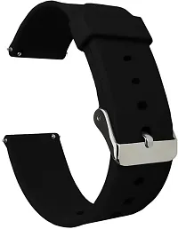 Sacriti Watch Strap Sillicon Belt 20mm for Noise ColorFit Icon Buzz Casual Brand Black 20 mm Silicone Watch Strap Black-thumb1