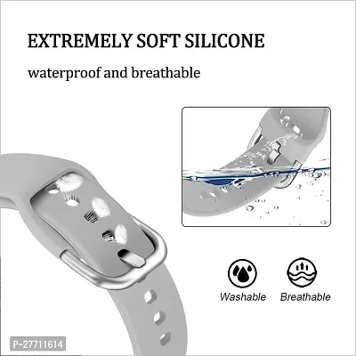 Sacriti 19MM Silicone Strap for NOISE COLORFIT PRO 2 BOAT STORM Sports Band 19 mm Silicone Watch Strap Light Greypack of 1-thumb3