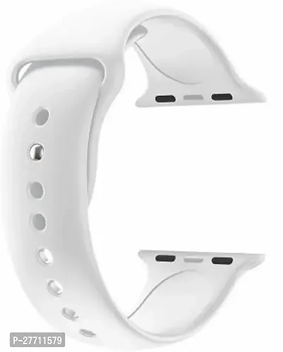 Sacriti Soft Silicone Strap Band For Apple Watch Series 123456  SE 44mm42mm 44 mm Silicone Watch Strap Whitepack of 1