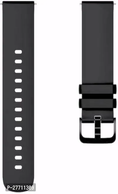 Sacriti Silicon Straps For Noise ColorFit Pro 2 Boat Storm plus Smart 22 mm Silicone Watch Strap Black-thumb2