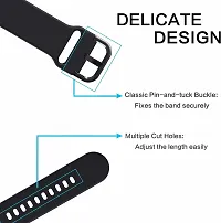 Sacriti Soft Silicone Strap Compatible with all 20 mm watces 22 mm Silicone Watch Strap Black-thumb1